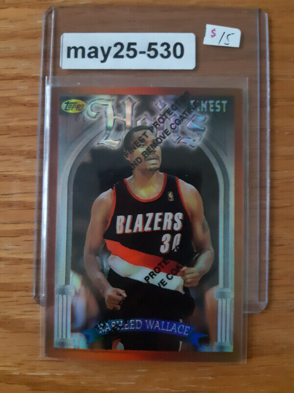 1996-97 Topps Finest Refractors #156 Rasheed Wallace Portland in Arts & Collectibles in St. Catharines