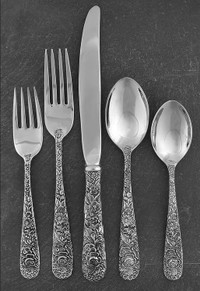 RARE TO FIND - 12 Place Setting Godinger Silver Plat Cutlery Set