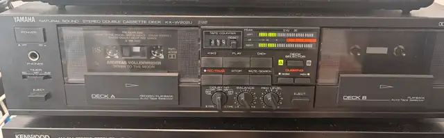 Yamaha KX-W202U Stereo Double Cassette Deck in Stereo Systems & Home Theatre in Markham / York Region - Image 2