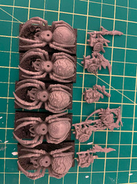 Warhammer age of sigmar/old world 5 goblin spiders unpainted