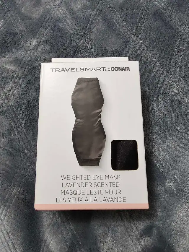 TRAVELSMART By CONAIR Weighted Eye Mask, Black