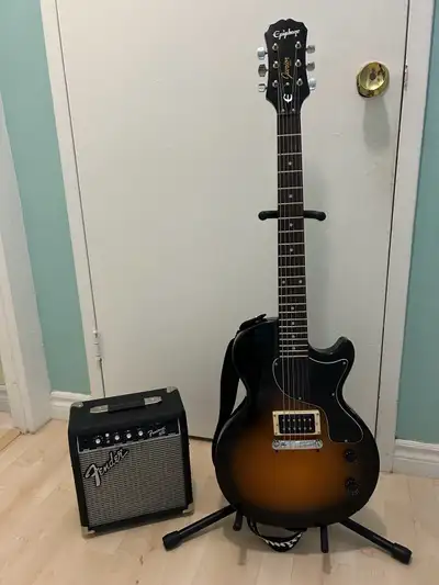Guitar Brand : Epiphone Junior model (Full Size) Amp: Fender Squier SP-10 Both are in great conditio...