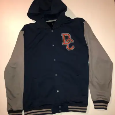 DC Shoes Varsity Button Up Hoodie Blue and Gray , View more