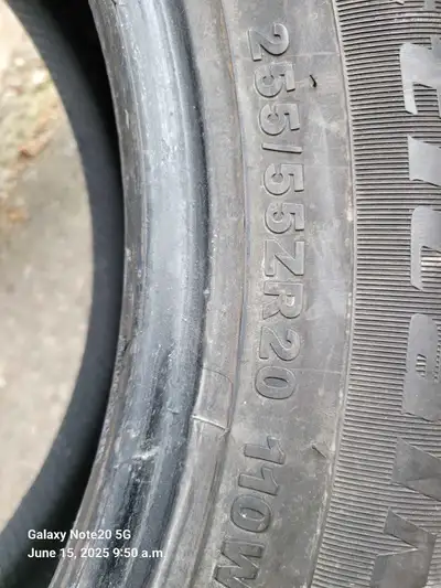 I have 3 tires all 3 have same amount of treads 80 to 90% treads they are 3 tires if you are interes...