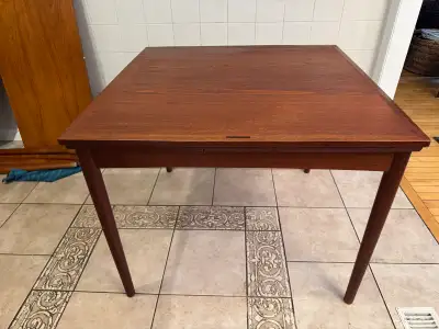 MCM Danish Teak Flip-Top Game Table, Breakfast Table, View more