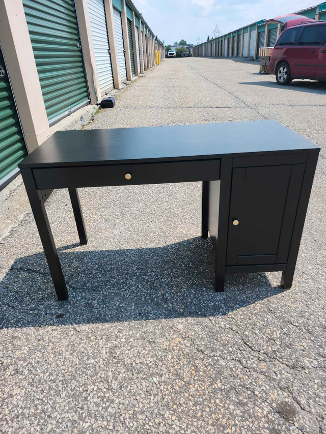 Ikea black desk in Desks in Ottawa