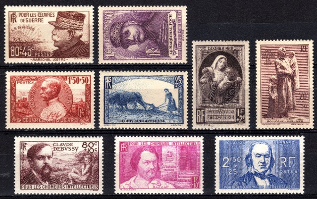 Triptyque Neuf De 3 Timbres De France De Collection De 1981