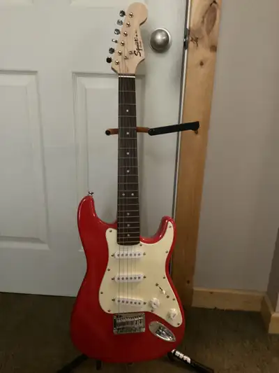 3/4 electric guitars, Squire Strat & Jazzmaster, View more