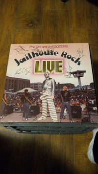 Vinyl Record Jailhouse Rock Phil Dirt and the Dozers Autographed