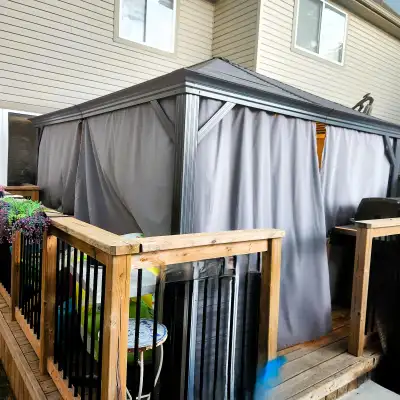 Gazebo Curtains – 10x12 ft – All-Weather, UV Protection & Outdoo, View more