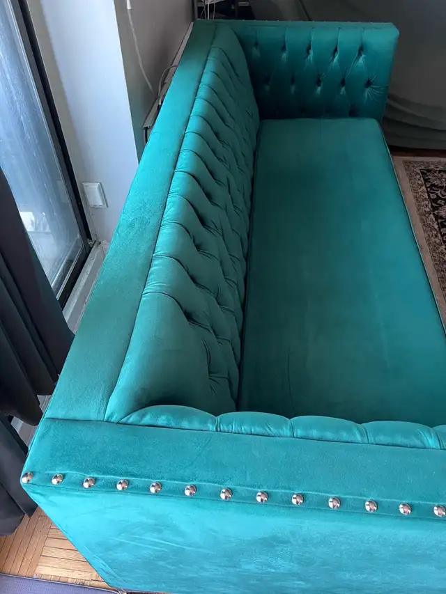 Velvet Tufted Sofa in Couches & Futons in City of Toronto - Image 3