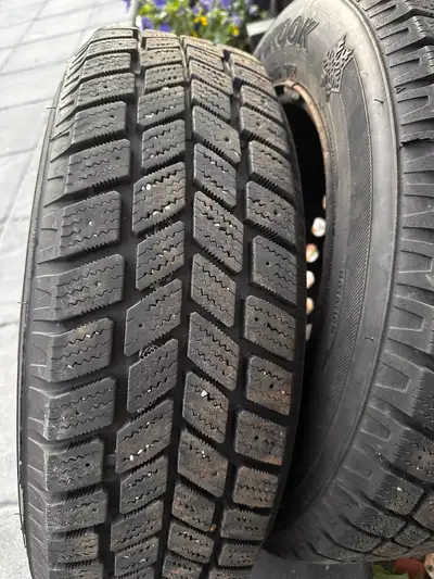 New Hankook Winter Tires and rims only used one winter. Stored inside this summer Used in ford focus...