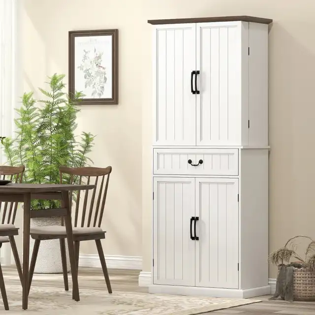 71" LED farmhouse Kitchen Pantry Cabinet in Bookcases & Shelving Units in Markham / York Region - Image 10