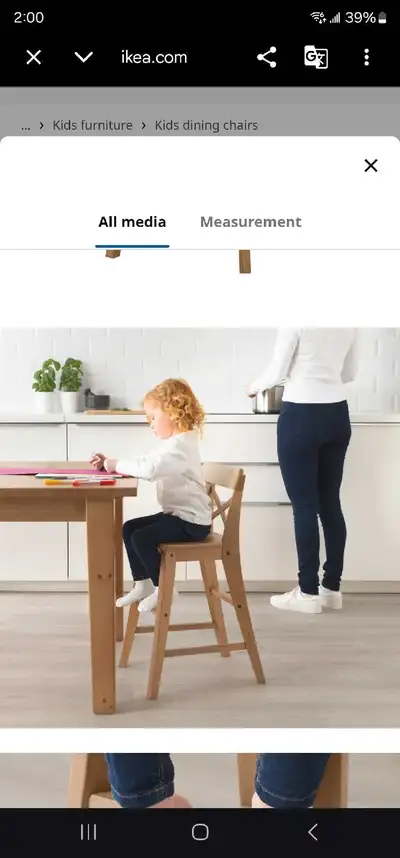 IKEA INGOLF Junior Chair white , View more