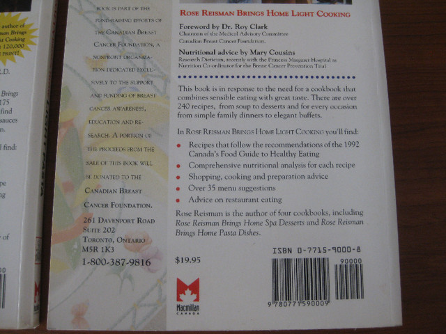 6 PAPERBACK LIGHT - LOW FAT COOKING RECIPE BOOKS in Non-fiction in Ottawa - Image 4