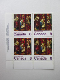 697 Plate Block Mint Canadian Postage Stamps Christmas St.Michae