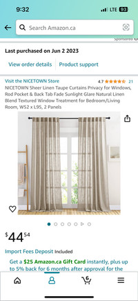 Curtain Panels x2 