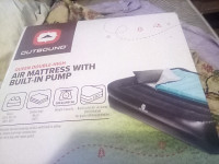 Air mattress with build in pump sleeping bag and a pillow