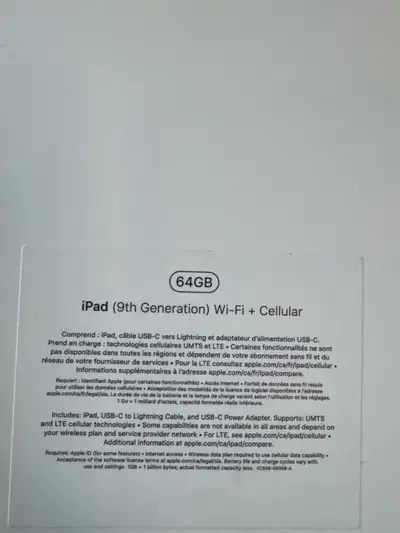 iPad 9th Gen WiFi + Cellular, View more