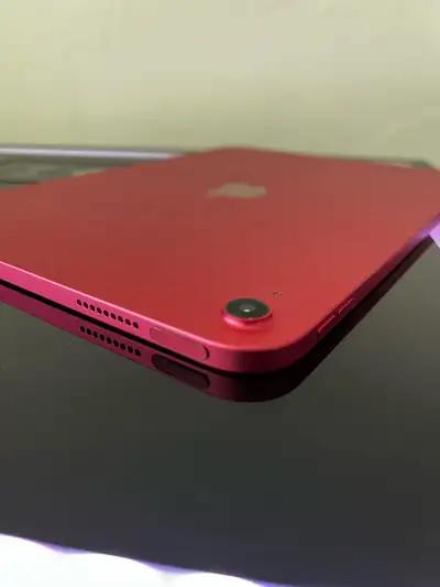 Apple iPad 10th Gen Red with Logitech keyboard folio and stylus , View more