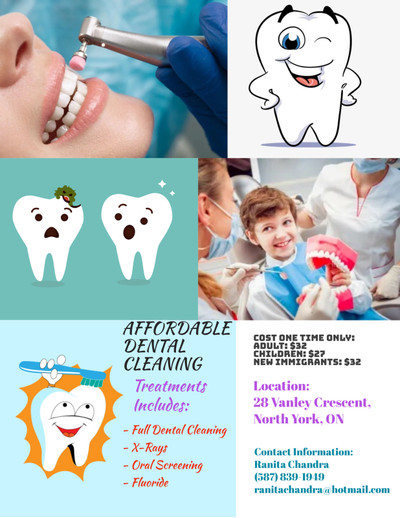 AMAZING DENTAL CLEANING!!!! Looking for New Clients….