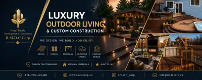 Professional Deck & Fence Construction Services Looking to upgrade your outdoor space? RMDC provides...