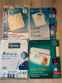 4 NEW PACKS Indexing Tab Dividers -for Files, Binders-Avery