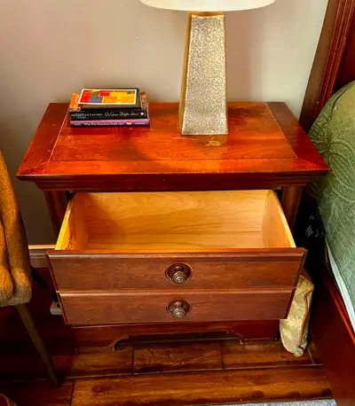 Sleigh Bed, Queen and matching bedside cabinets, View more