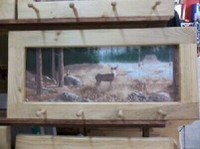 Deer At Camp Art Framed Peg-Board
