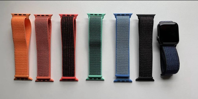 Bracelet en nylon pour Apple Watch 40 mm, 38 mm, 41 mm, 42 mm, 4 dans Accessoires pour cellulaires  à Ville de Montréal