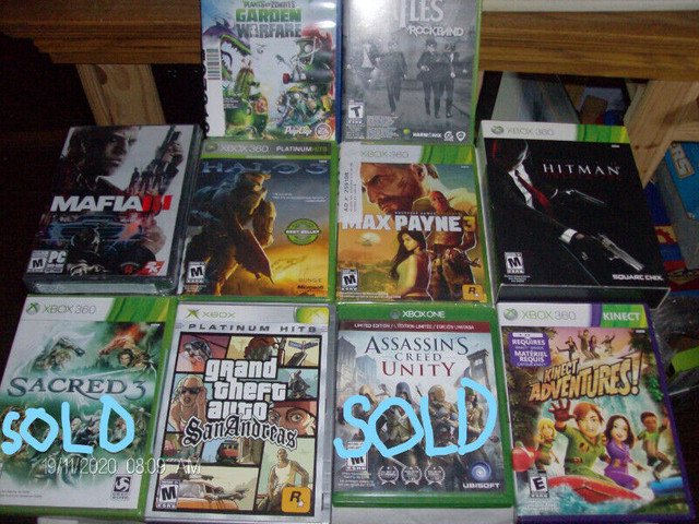 assorted xbox 360,xbox,xbox1,ps4,2kpcdvd-rom. prices differ. in XBOX 360 in City of Toronto