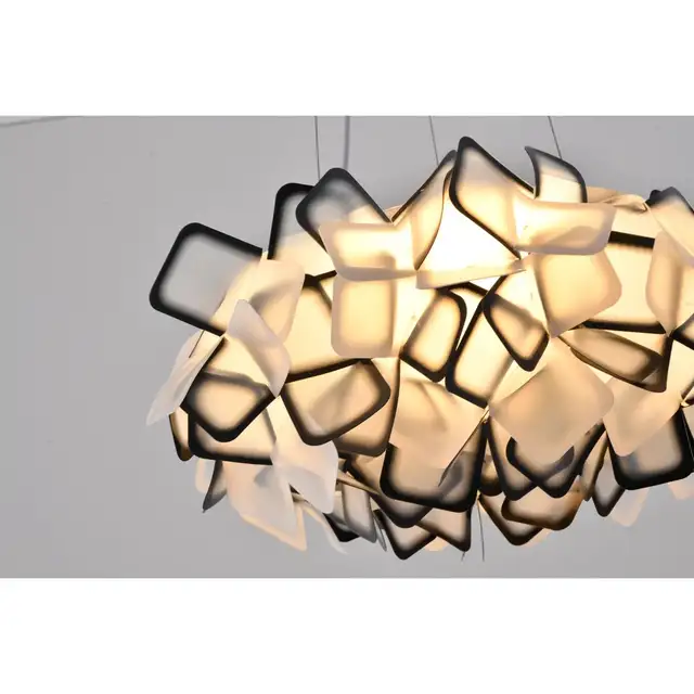1-Light White And Black Acrylic Cloud LED Chandelier in Indoor Lighting & Fans in Hamilton - Image 6