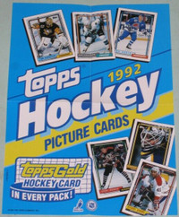 1992 Topps Hockey Picture Cards Poster, 14" by 10" (inches)