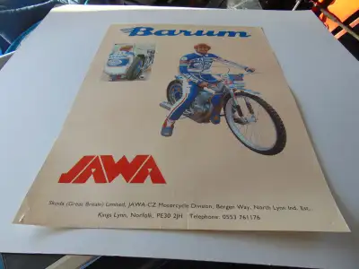 BARUM JAWA POSTER RACE MOTORCYCLE, View more