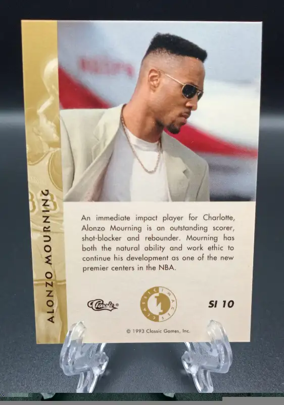 1993 Alonzo Mourning Classic Sudden Images Card # SI 10 Hoyas in Arts & Collectibles in Hamilton - Image 3