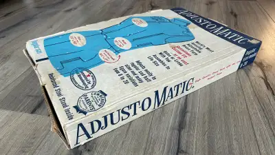 Here is an original Adjust-o-matic women’s mannequin dress form. Never assembled. Comes with a steel...