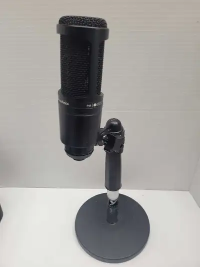 Audio-Technica AT2020 XLR Cardiod Condenser Microphone w/base, View more