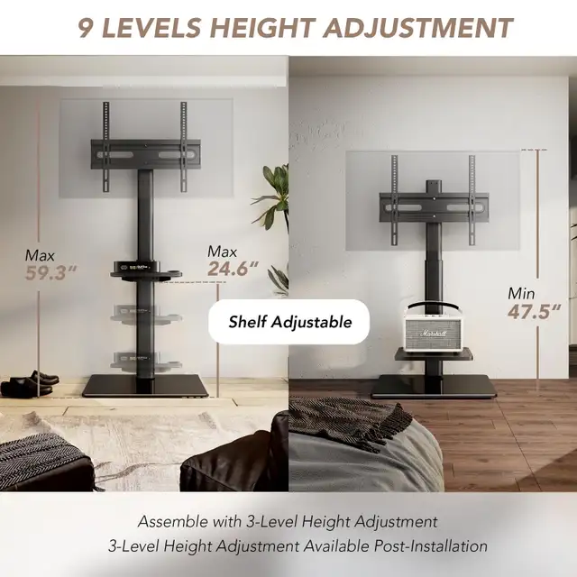 Universal Floor TV Stand with Mount 65 inch LCD, LED OLED tv in TVs in City of Toronto - Image 4