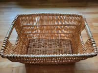 Large solid wicker basket