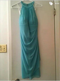 Size 2 bridesmaid dress/prom dress - David's Bridal aqua dress