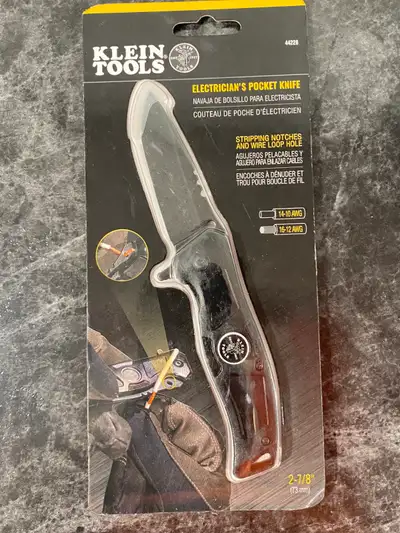 New Klein Tools Electrician’s Pocket Knife 44228, View more