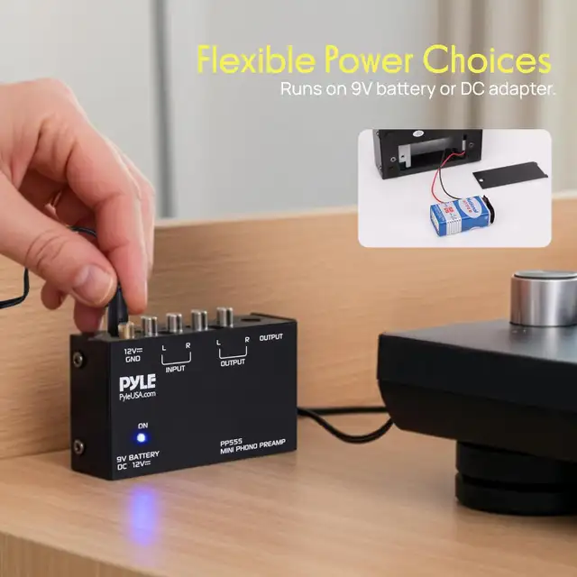 Pyle Phono Turntable Preamp – Model PP555 in Stereo Systems & Home Theatre in City of Toronto - Image 4