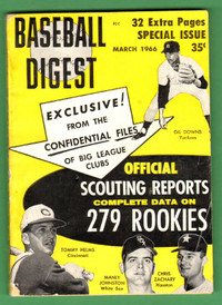 Baseball Digest 1966 Rookie Scouting Report Issue