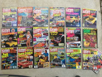 Lot of 19 assorted CAR CRAFT magazines and CHEVY from 1982-1998, View more