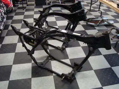 Harley Davidson Frames Branded Irreparable in Ontario. Good for parts , a project, or out of Provinc...