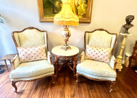 Antique wing chairs 