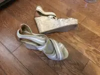 High Cork Wedge Sandals-Size 7 1/2