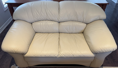 Two Sofas (Leatherette), Beige color, View more