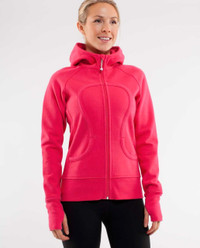 Lululemon Scuba Hoodie Jacket Pink Red Sweater Size Small 4