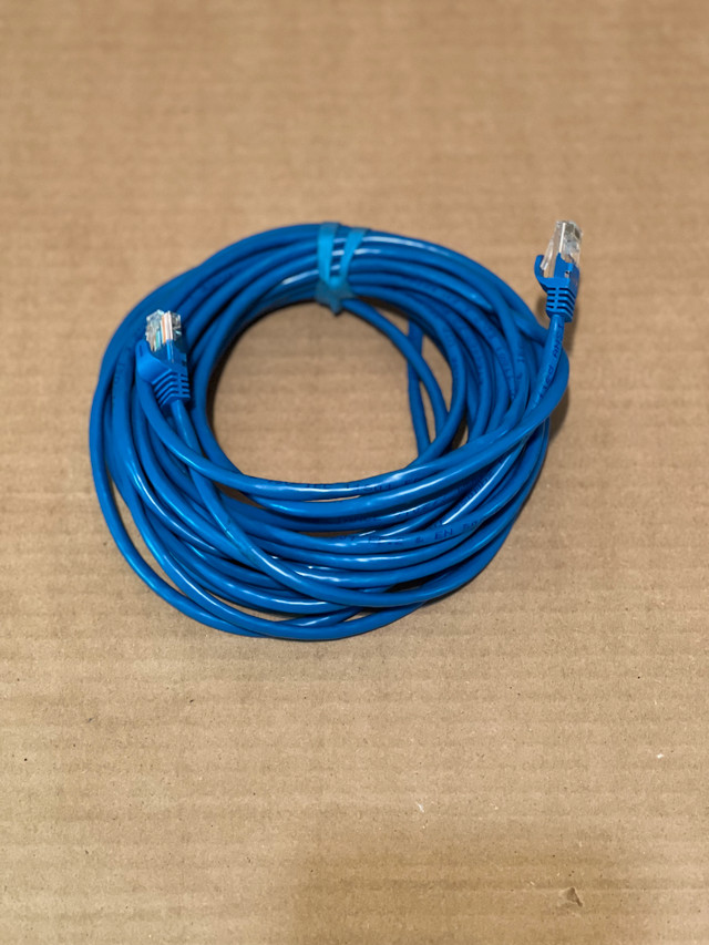 Cat5e Ethernet Patch Cable - 25 Feet - Blue - 24AWG - RJ45 in Cables & Connectors in Stratford - Image 2